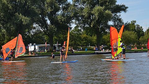 surfles op de Uitgeestermeer